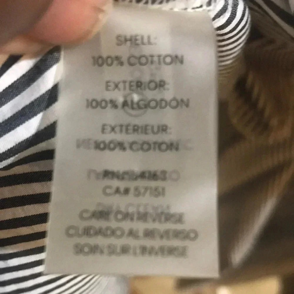 Calvin Klein Striped Wrap Midi Dress with Layered Bell Sleeves-Size 4 - Picture 9 of 11